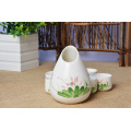 Haonai hot sale fat ceramic Flagon set